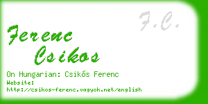 ferenc csikos business card